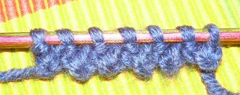 Picot mit einer abgeketteten Masche